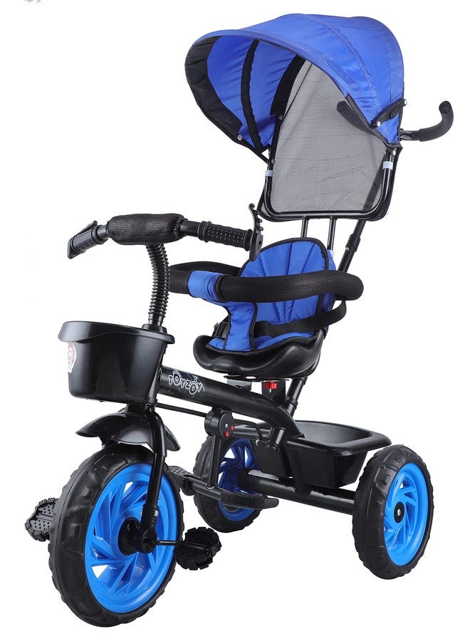 JoyRide Stroller Tricycle| Baby Trike|Tricycle with Canopy and Parental Adjust Push Handle for Kids|Boys|Girls Age Group 1.5 to 5 Years (Blue) - Image 2